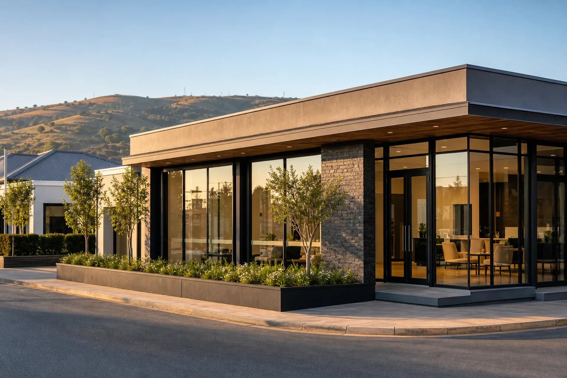 Modern real estate agency exterior in Eswatini